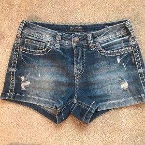 Silver Aiko Mid Shorts